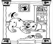 Printable dalmatian playing with ink  e14493907385677a17 coloring pages