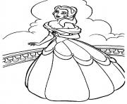 Printable belle on balcony disney princess 9a76 coloring pages
