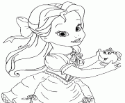 Printable belle as a child disney princess 9e65 coloring pages
