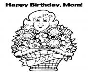 Printable happy birthday mommy s72f8 coloring pages