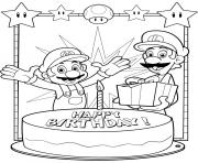 Printable cake super mario happy birthday 29e8 coloring pages