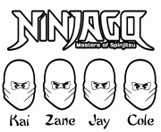 Printable all ninjas ninjago s92dd coloring pages