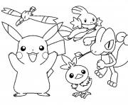 Printable pokemon cartoon pikachu sdd34 coloring pages