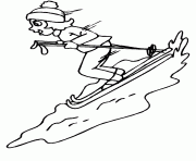 Printable playing ski winter scf1b coloring pages