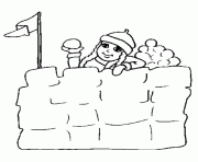 Printable snow fort winter sf920 coloring pages