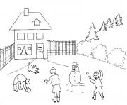 Printable winter snowball53e1 coloring pages