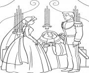 Printable princess married with prince cinderella s for kids3474 coloring pages