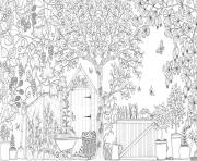 Printable grown up secret garden coloring pages