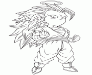 Printable dragon ball z gotenks coloring page coloring pages
