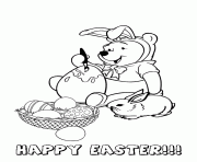 Printable winnie the pooh easter bunny coloring pages