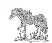 Printable adults difficult animals horse printable hd coloring pages