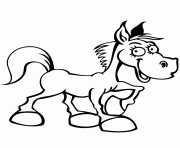 Printable happy horse for preschool children coloring page coloring pages