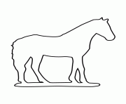 Printable horse stencil 997 coloring pages