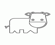 Printable cute baby cow stencil coloring pages