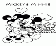 Printable mickey and minnie disney coloring pages