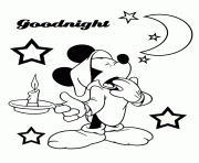 Printable goodnight mickey disney coloring pages