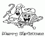 Printable coloring pages for kids spongebob merry christmase171 coloring pages
