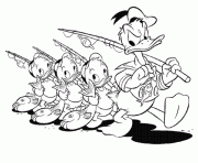 donald taking kids fishing disney sd7f9 coloring pages
