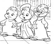 Printable alvin and the chipmunks cartoon coloring pages