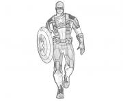 Printable superhero captain america 6 coloring pages