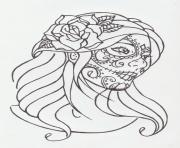Printable sugar skull girl by avengedginge d479m8o coloring pages