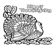 Printable turkey happy thanksgiving s to printc461 coloring pages