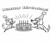 Printable cat for birth day animal s942c coloring pages