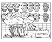 Printable The Cupcake with a Differences coloring pages