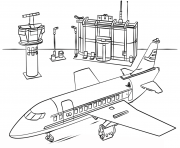 Printable lego airport city coloring pages