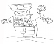 Printable lego police officer city coloring pages