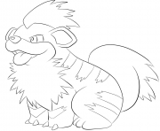Printable 058 growlithe pokemon coloring pages