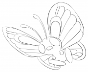 Printable 012 butterfree pokemon coloring pages