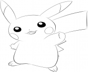 Printable 025 pikachu pokemon coloring pages