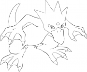 Printable 055 golduck pokemon coloring pages