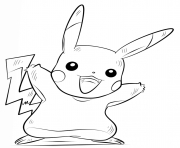 Printable pikachu pokemon coloring pages