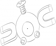 Printable 081 magnemite pokemon coloring pages