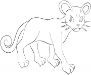 Printable 053 persian pokemon coloring pages