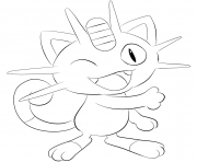 Printable 052 meowth pokemon coloring pages