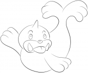 Printable 086 seel pokemon coloring pages