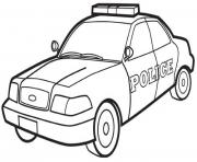 Printable police car coloring pages