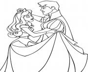 Printable Sleeping Beauty and Prince coloring pages