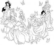 Printable all disney princesses coloring pages
