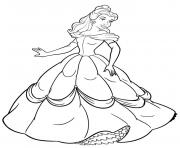 Printable princess belle coloring pages