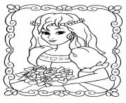 Printable The beautiful princess coloring pages