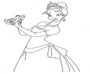 Printable The princess and the frog a4 coloring pages