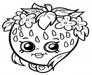 Printable shopkins strawberry smile coloring pages