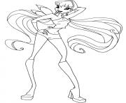 Printable stella fair winx club coloring pages