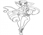 Printable winx stella winx club coloring pages