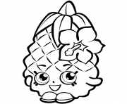Printable Fruit Pineapple shopkins season 1 coloring pages