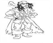 Printable jack sparrow pirates of the caribbean coloring pages